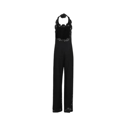 Lace Halter-Neck Jumpsuit
