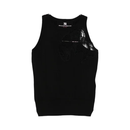 Floral-Embroidery Sleeveless Vest