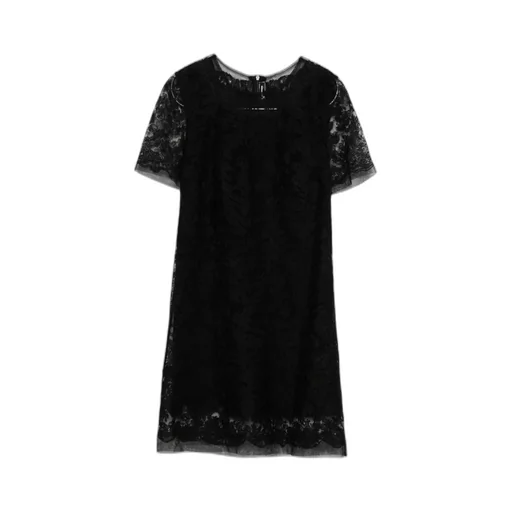 Lace Short-Sleeve Dress