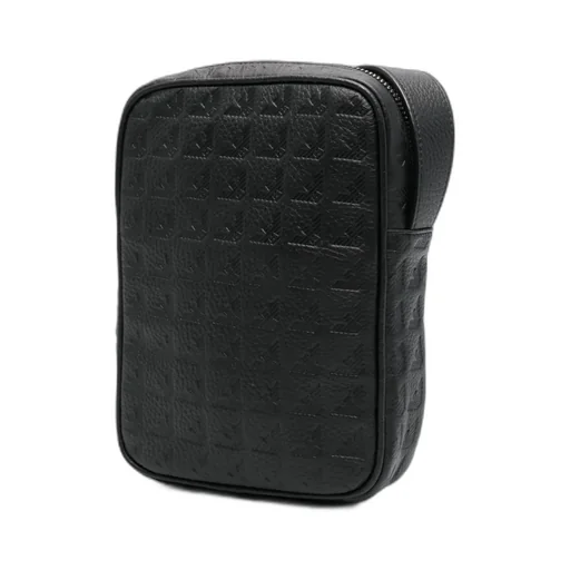 Embossed-Logo Messenger Bag