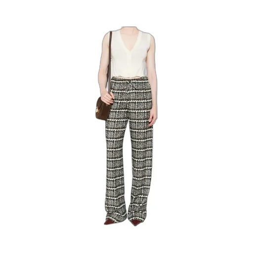 Check & Plaid-Pattern Trousers