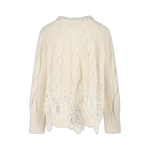 Braided Lace-Panel Jumper