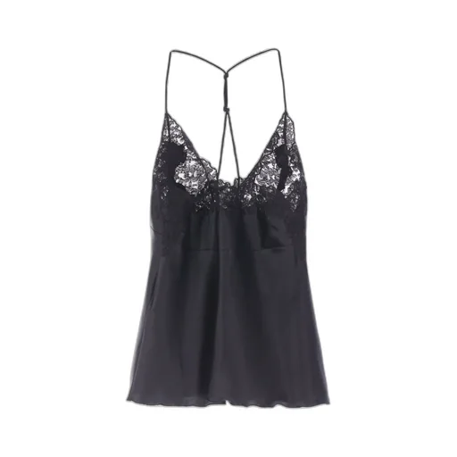 Lace-Trimmed Sleeveless Top