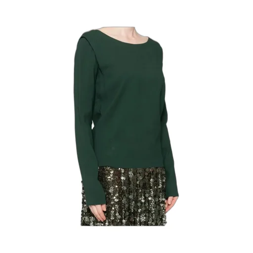 Long-Sleeve Boat-Neck Top
