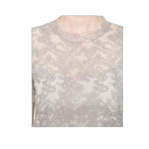 Lace-Trimmed Short-Sleeved Top