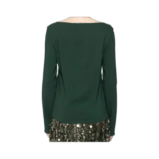 Long-Sleeve Boat-Neck Top