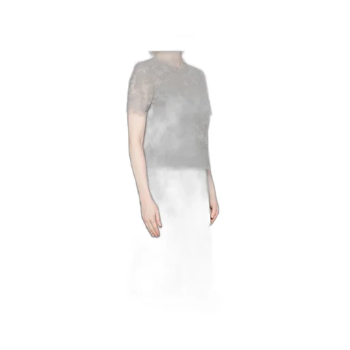 Lace-Trimmed Short-Sleeved Top