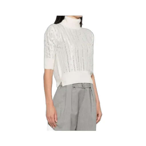 Embellished Roll-Neck T-Shirt