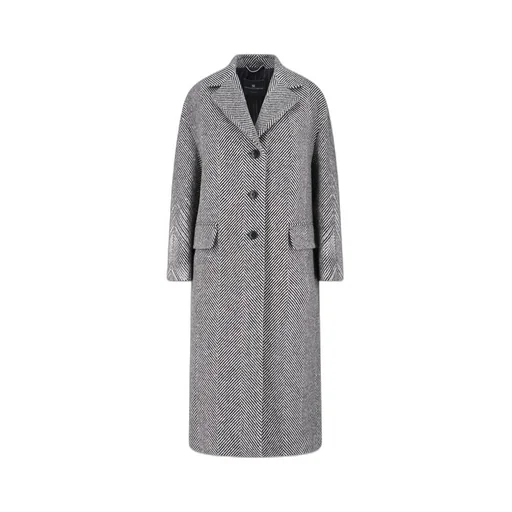 Single Breasted Tailored Herringbone Coat