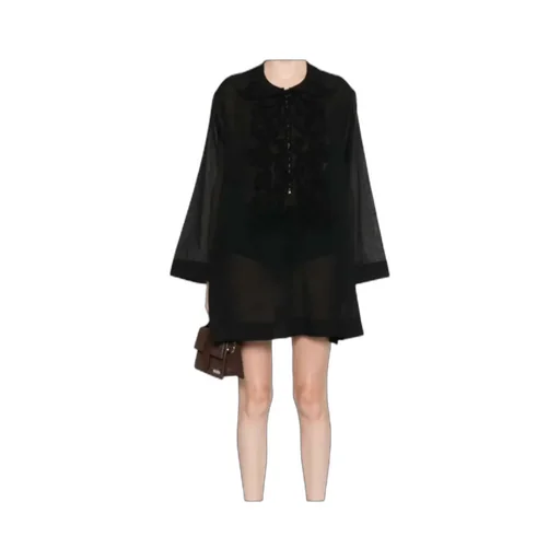 Patch-Detail Mini Dress