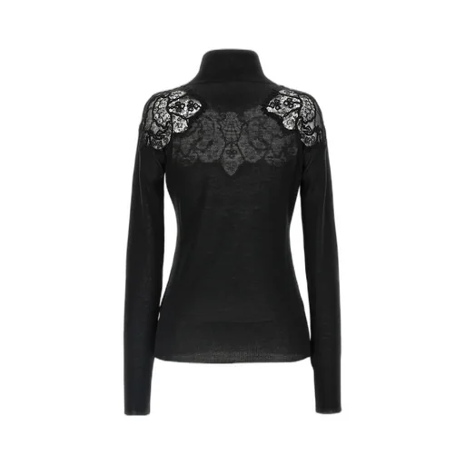 High Neck Lace Detailed Jumper
