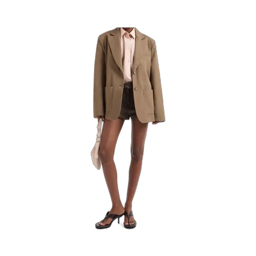 Gabardine-Weave Blazer