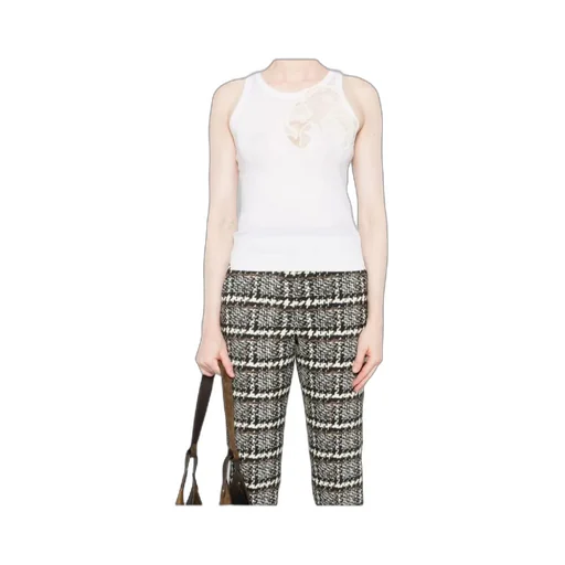 Lace-Embellished Tank Top