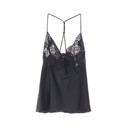 Lace-Trimmed Sleeveless Top