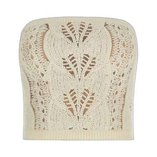 Off-The Shoulder Knitted Tricot Top