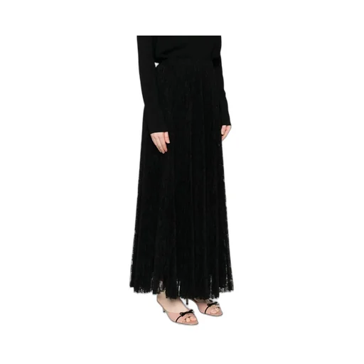 Lace Pleated Maxi Skirt