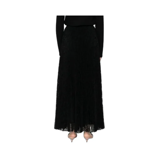 Lace Pleated Maxi Skirt