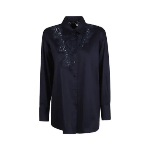 Lace Polo-Collar Shirt