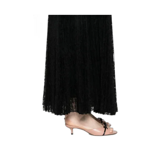 Lace Pleated Maxi Skirt