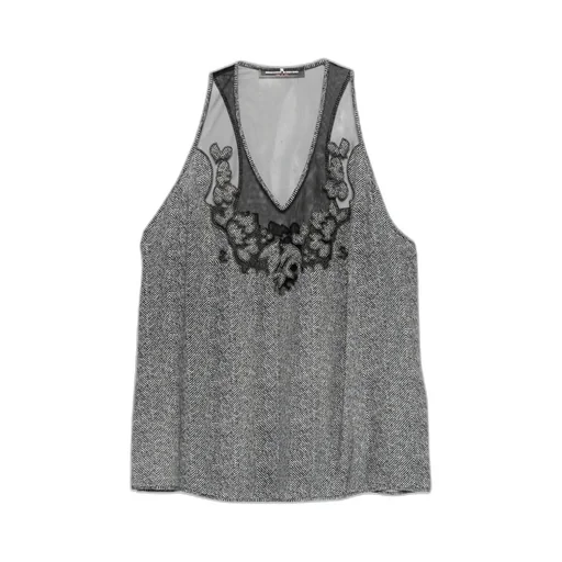 Herringbone Embroidered Top