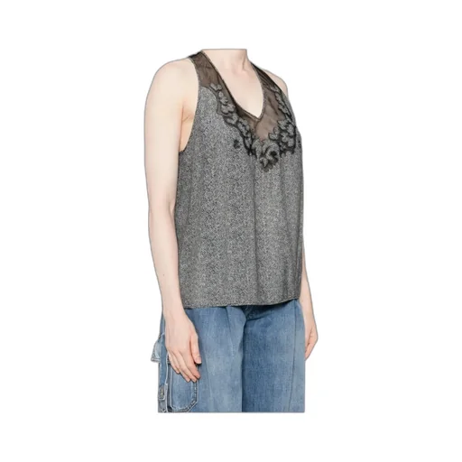Herringbone Embroidered Top