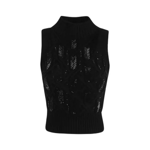 Beaded Sleeveless Sweater