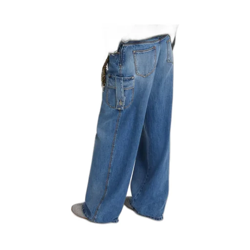 Pleated-Front Cargo Jeans