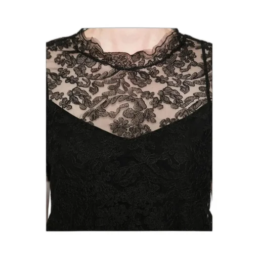 Floral-Lace Short-Sleeve Top