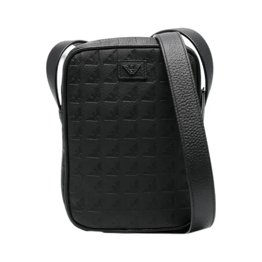 Embossed-Logo Messenger Bag