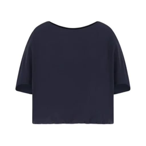 Technical Cady Blouse With Gathered Hem