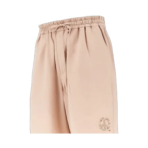 Peace Sign-Motif Drawstring Shorts