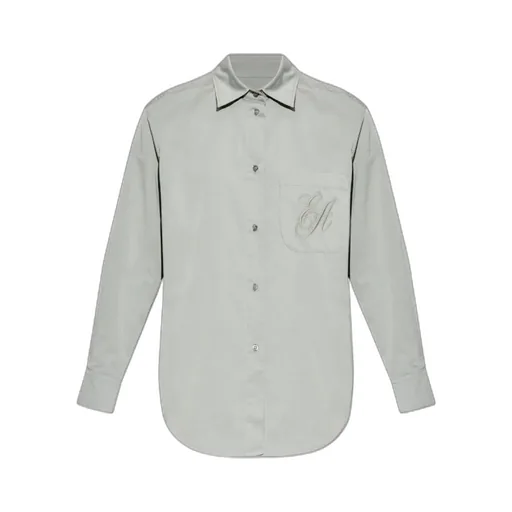Logo Embroidered Long-Sleeved Shirt