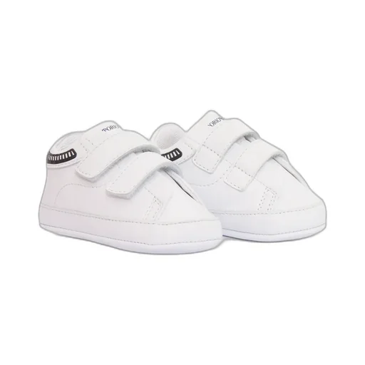 Touch-Strap Round-Toe Sneakers