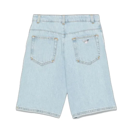 Logo-Plaque Denim Shorts