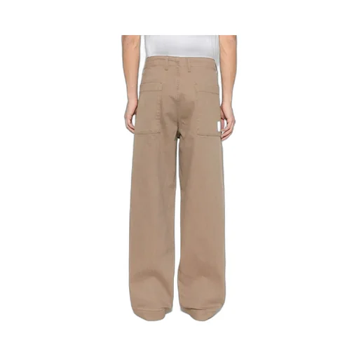 Logo Patch Straight Leg Pants