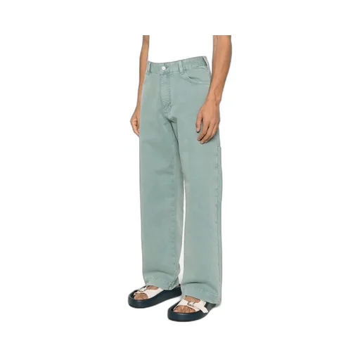 Button Detailed Straight Leg Pants