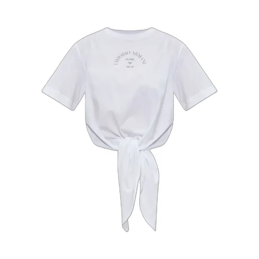 T-Shirt With Decorative Front Tie
