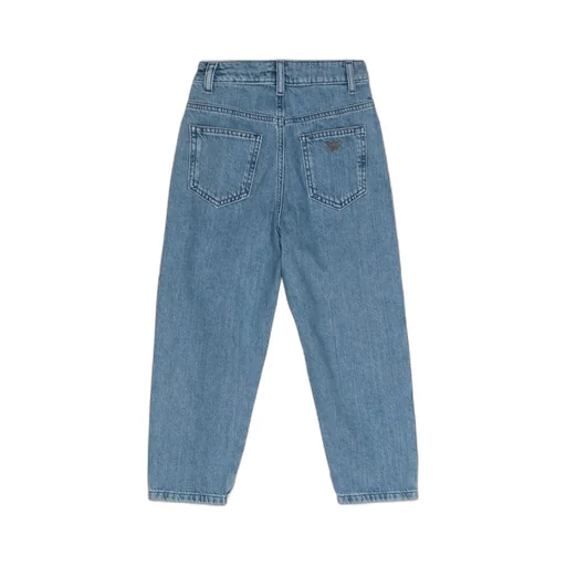 Logo Plaque Tapered Leg Jeans