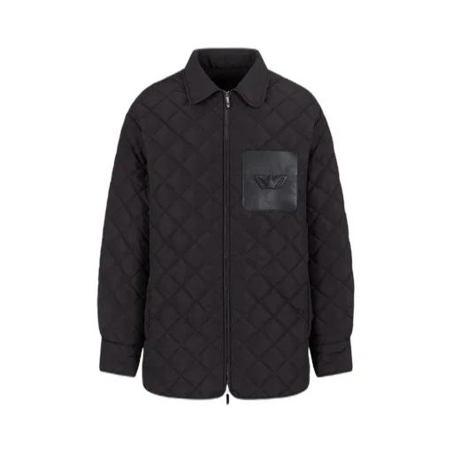 Diamond Quilted Nylon Jacket