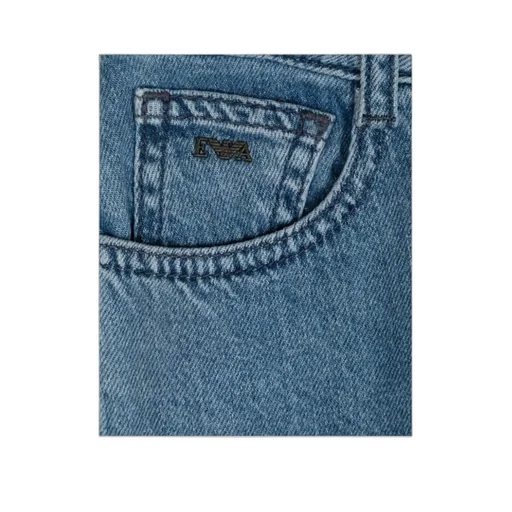 Logo Plaque Tapered Leg Jeans