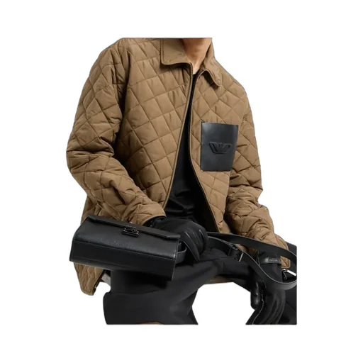 Logo-Embossed Quilted Jacket