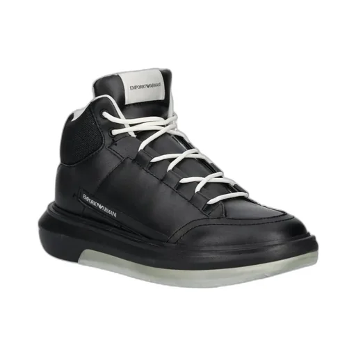 Panelled High-Top Sneakers