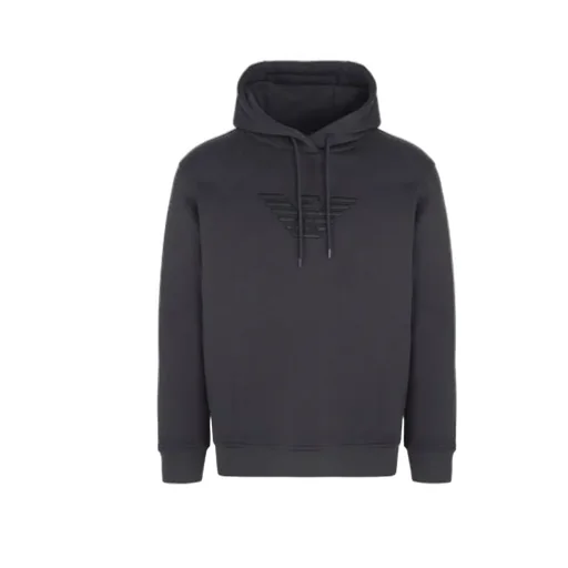 Logo Embroidered Drawstring Hoodie