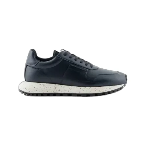 Logo-Plaque Leather Sneakers
