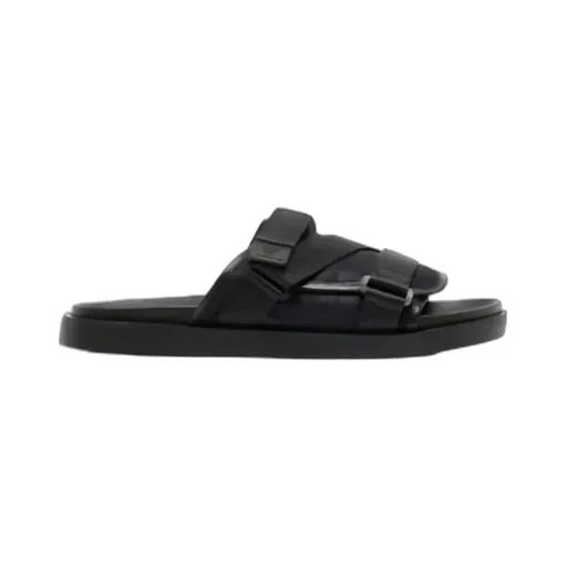 Flat Leather Slides