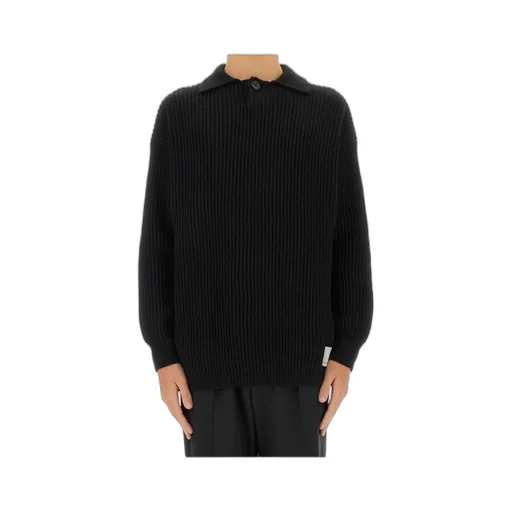 Fisherman's-Knit Long Sleeved Polo Shirt