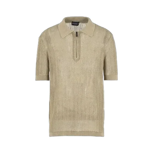 Short-Sleeved Knitted Polo Shirt