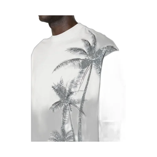 Palm Tree-Print Cotton T-Shirt