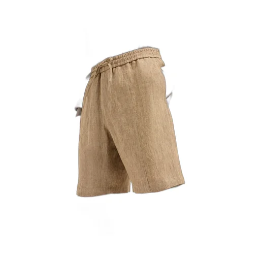 Drawstring-Waist Linen Shorts