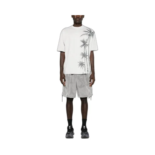 Palm Tree-Print Cotton T-Shirt